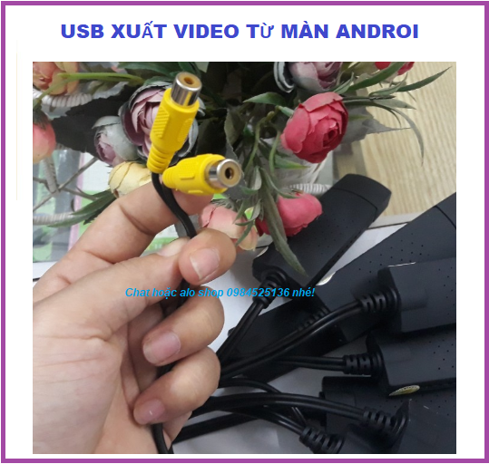 Dây xuất outvideo cho màn android oto,USB VIDEO OUT Jack video out cho màn hình android.