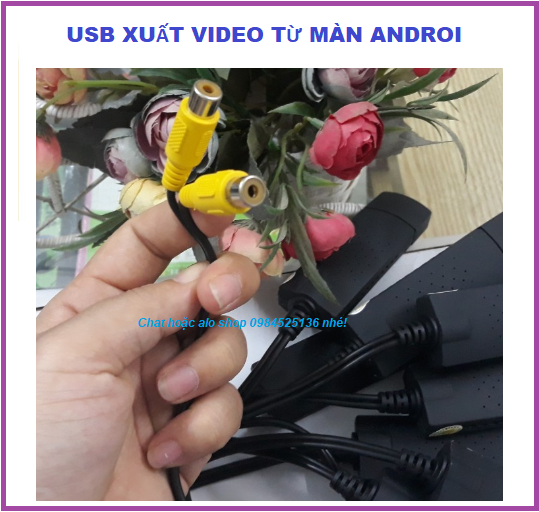 dây xuất outvideo cho màn android oto,USB VIDEO OUT Jack video out cho màn hình android.