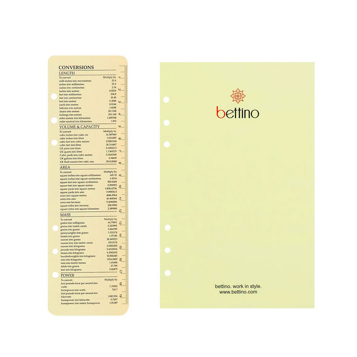 Ruột Sổ Còng Planner 13x21cm Bettino Writing Paper RN-047 Giấy Kem Vàng Ngà 80gsm In Kế Hoạch Và Kẻ Hàng size 130x210mm