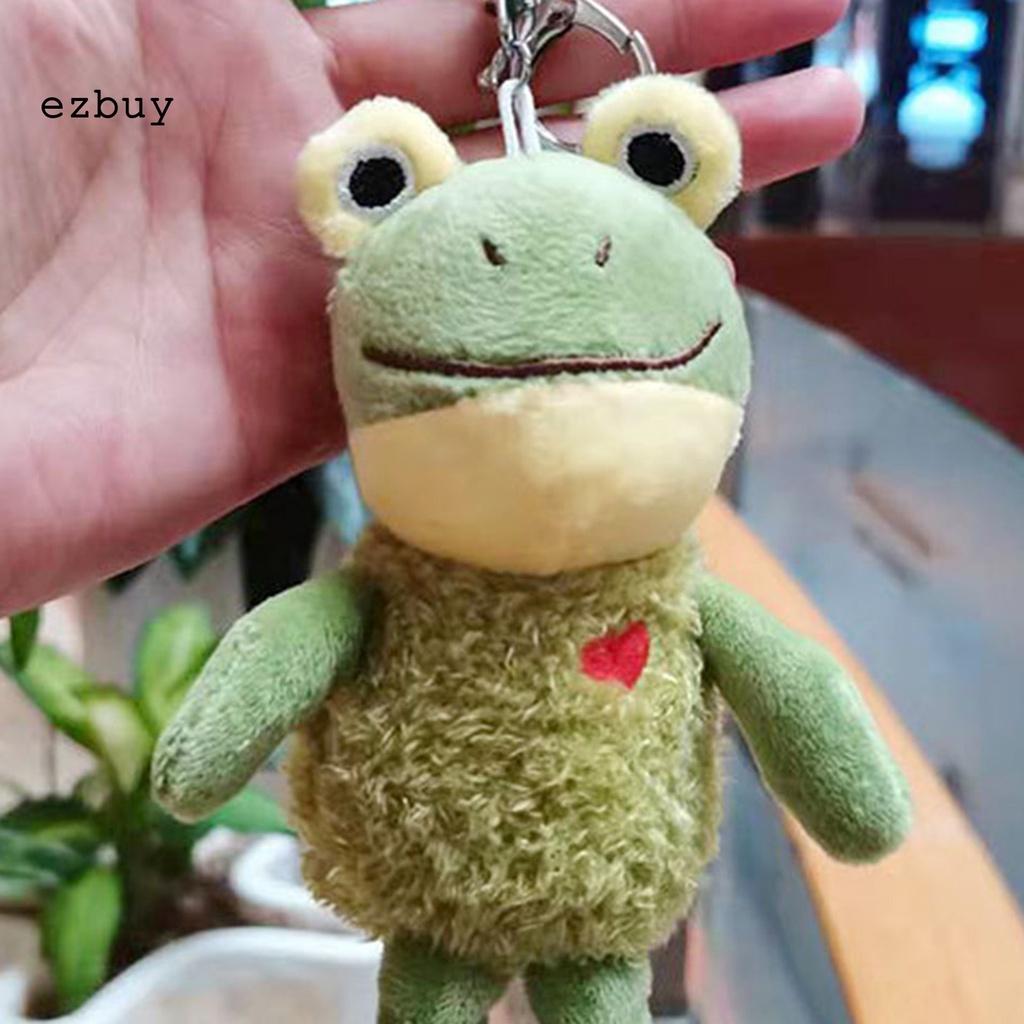 Fade-less Frog Pendant Plush Mini Frog Pendant Anti-pilling for Bag