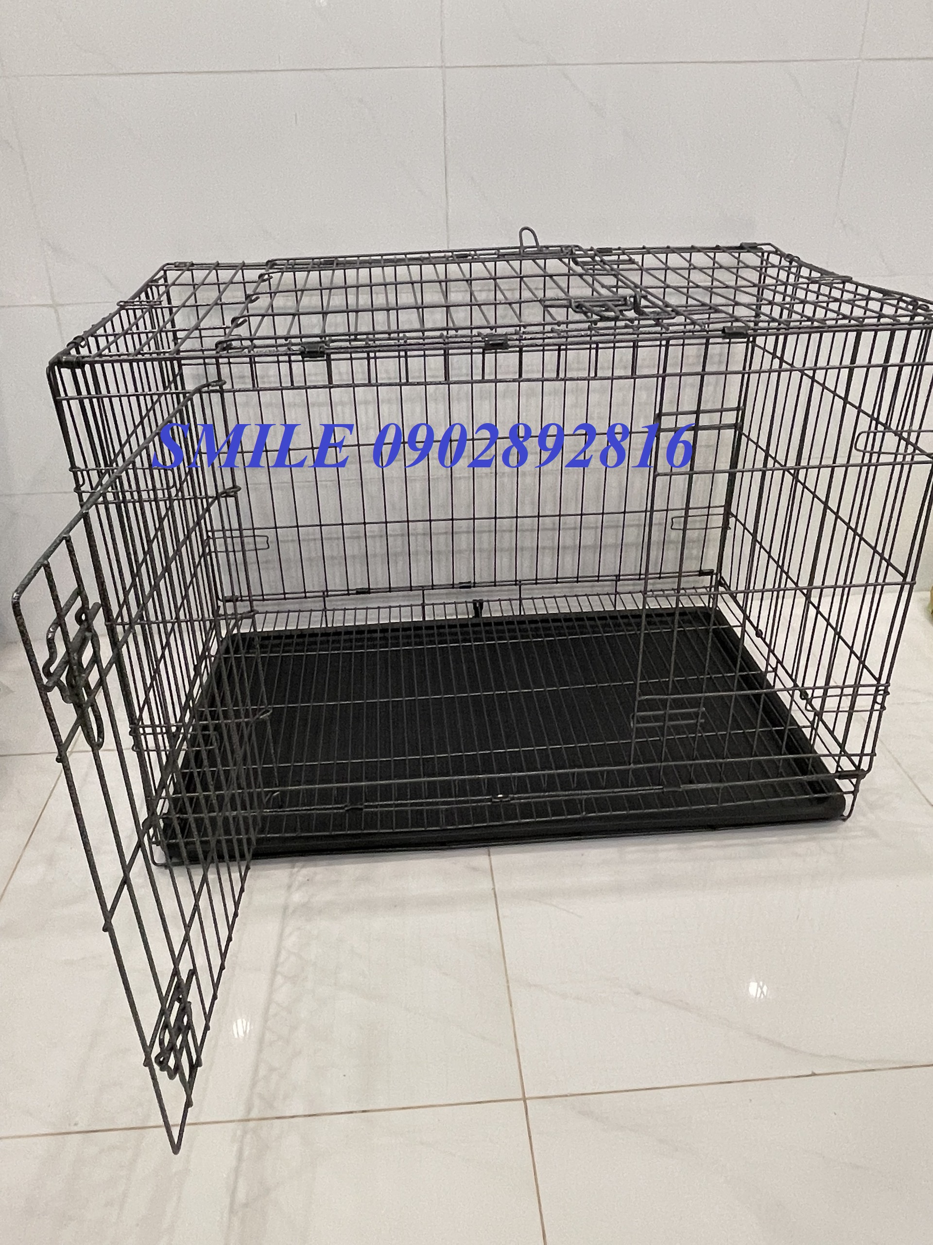 [ẢNH THỰC TẾ] CHUỒNG CHÓ VÂN ĐÁ SIZE LỚN NAN SIÊU DÀY 90X60X65CM GẤP GỌN TIỆN LỢI DÀNH CHO PET LỚN