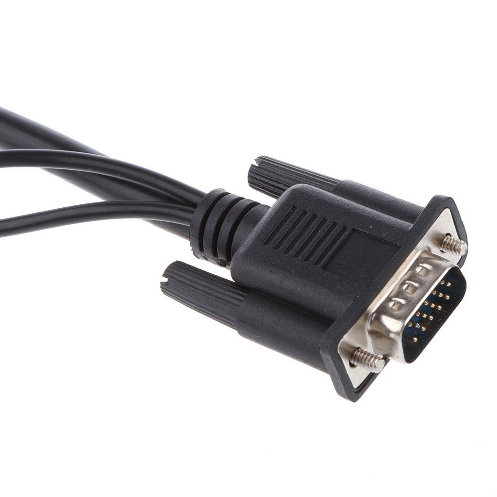 VGA To Converter Video Audio AV Cable 3.5mm Cable for HDTV Laptop
