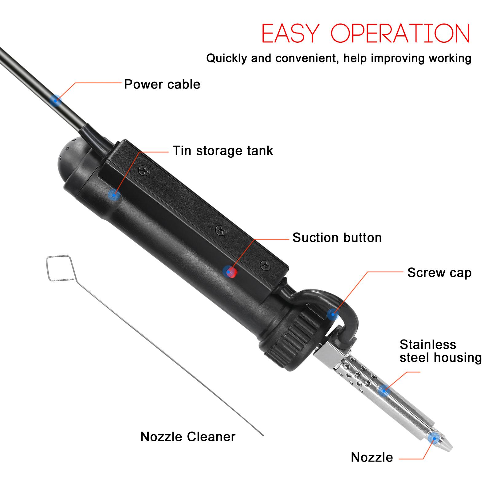 Automatic Portable Electric Solder Tin Sucker Vacuum Soldering Remove Pump Desoldering Machine