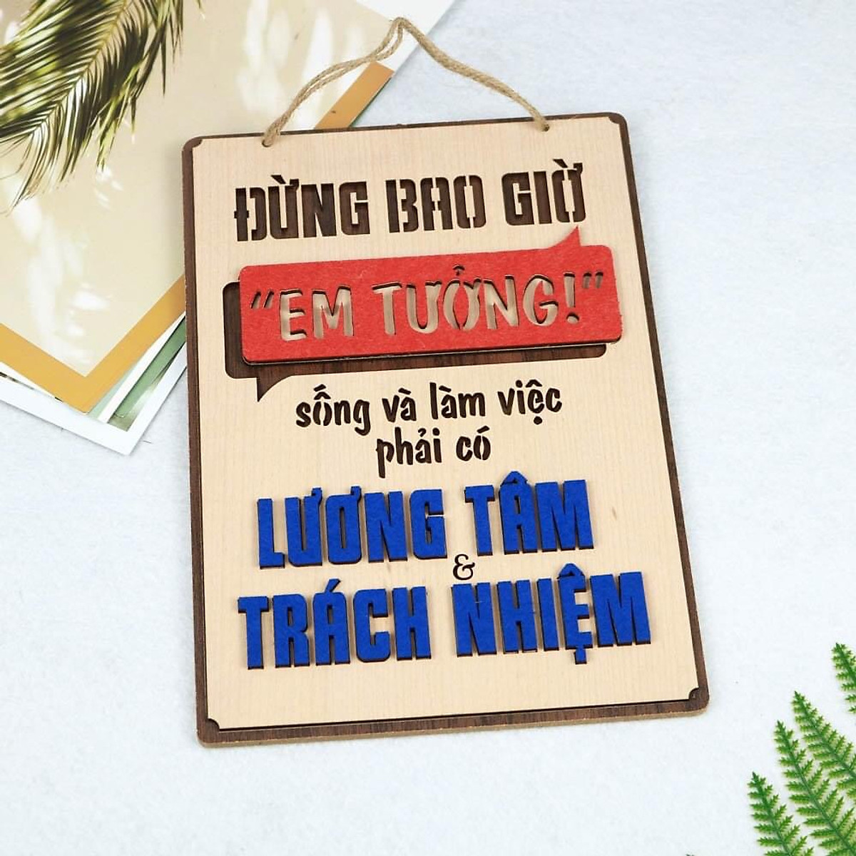 15 MẫuTranh gỗ tạo động lực cao cấp trang trí văn phòng  20x27cm