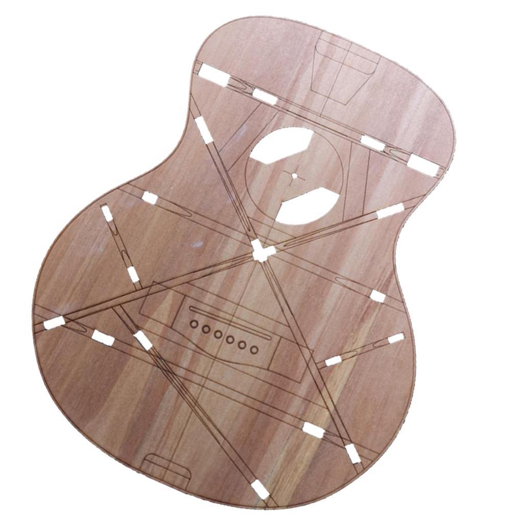 Solid 32-Inch OM Acoustic Guitar Body Layout Template for