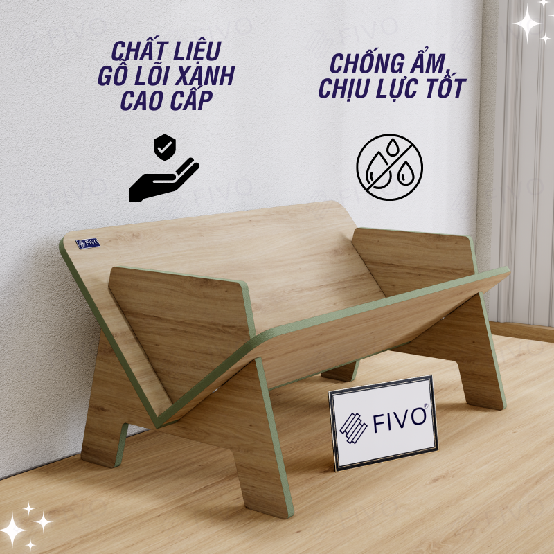 Kệ Sách Gỗ Để Bàn Làm Việc FB29 FIVO, Lắp Ráp Dễ Dàng Không Cần Phụ Kiện, Thiết Kế Hình Chữ V Tiết Kiệm Không Gian