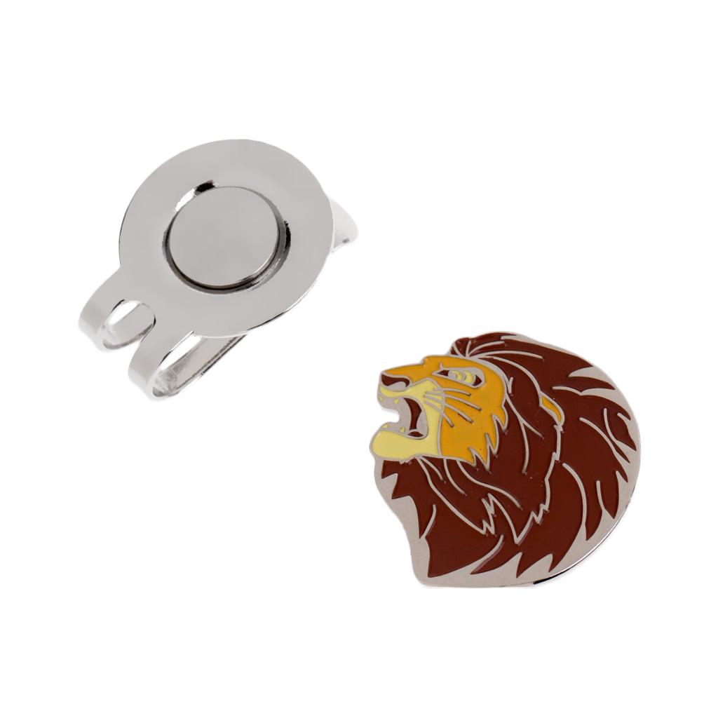 4 Pieces Funny Cartoon Animal Alloy Golf Ball Marker With Magnetic Hat Clip