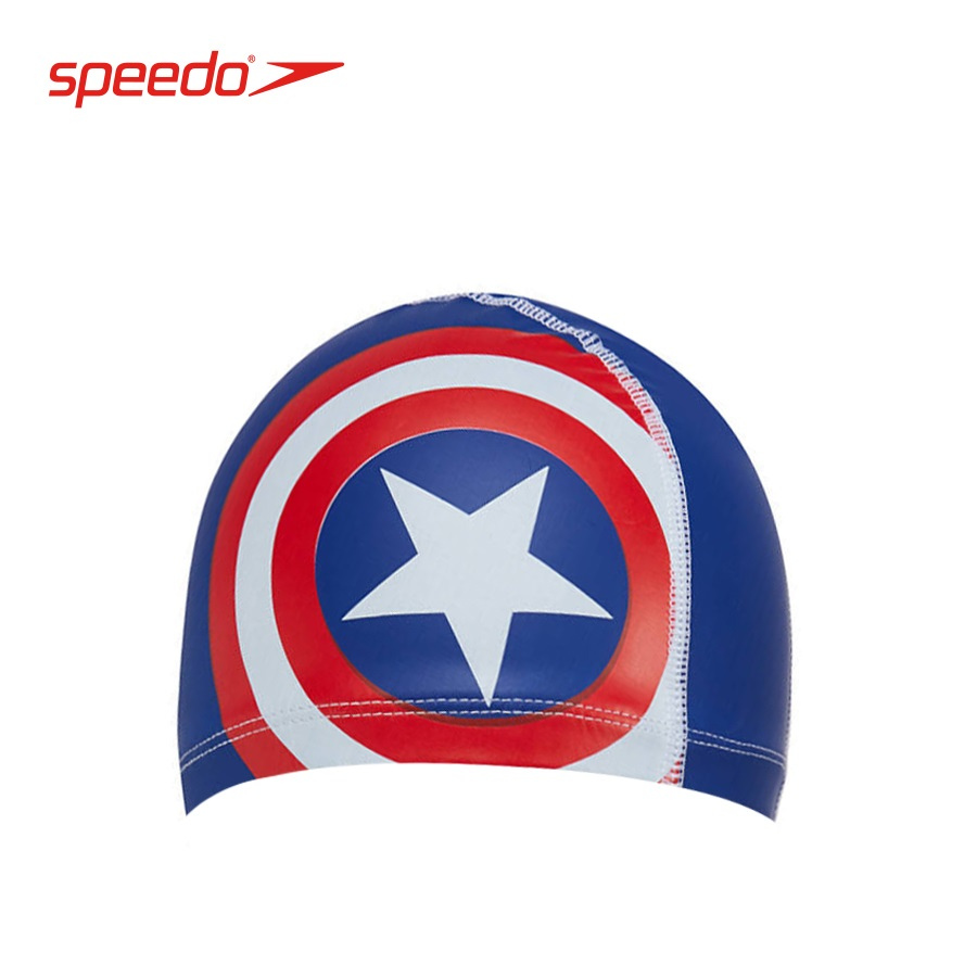 Nón mũ bơi trẻ em Speedo Marvel Printed Junior Captain America - 8-11307C842 (6 - 14 tuổi)