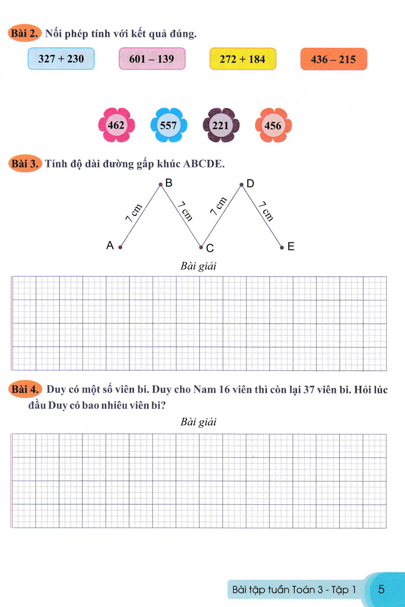 Bài Tập Tuần Toán Lớp 3 - Tập 1 (Biên Soạn Theo Bộ Sách Cánh Diều) - ND