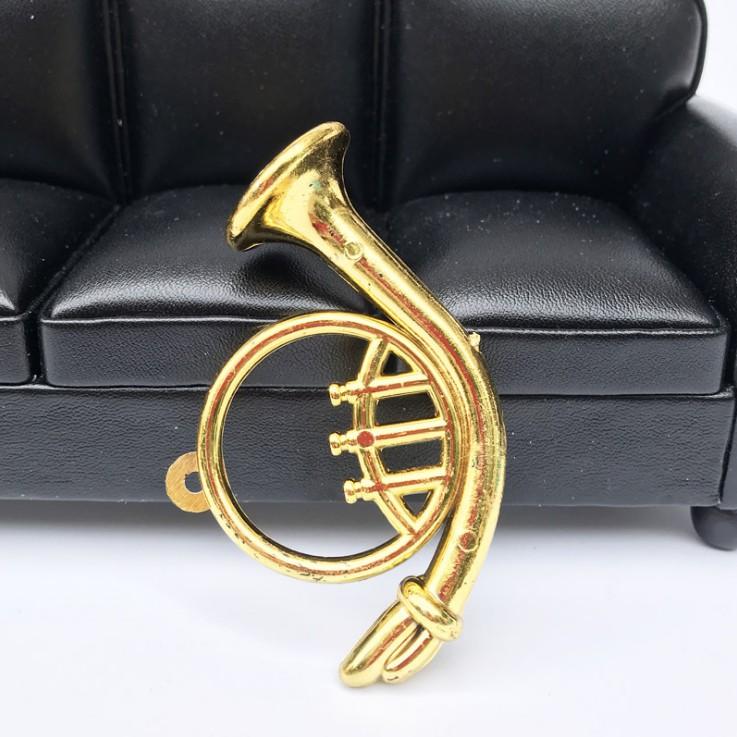 Mẫu mô hình các loại nhạc cụ như đàn vĩ cầm violin, kèn trumpet dùng trang trí nhà búp bê, bàn làm việc, DIY
