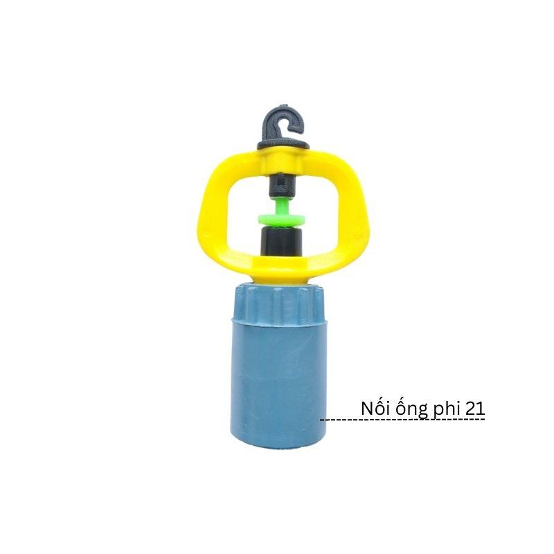 Combo 5 Béc Tưới Cây Bọc Inox 360 Độ Cao Cấp Nối Ống Phi 21mm Hoặc T Phi 21mm