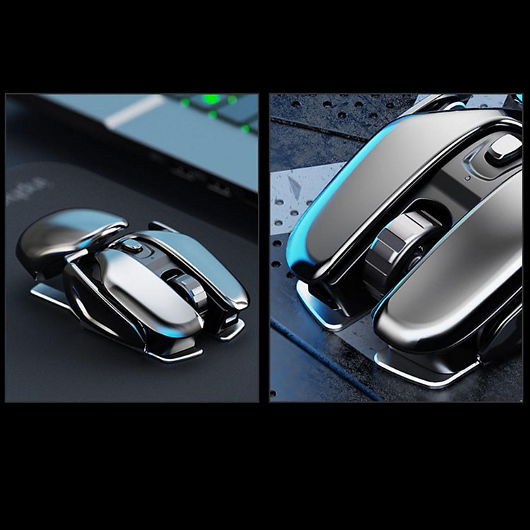 Chuột không dây Pin Sạc Inphic PX2 Wireless cao cấp chống ồn bấm siêu êm không cần thay pin-Hàng chính hãng