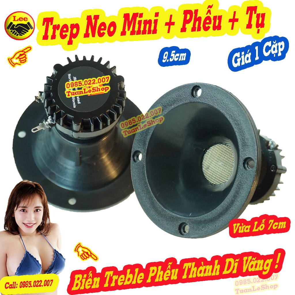 Loa Treble Neo Mini Kèm Phễu 10cm - Thay Thế Treble Giấy Hoàn Hảo – Giá 02 Treble Neo 250 + 2 Phễu 10cm + Tặng 2 Tụ 2.2