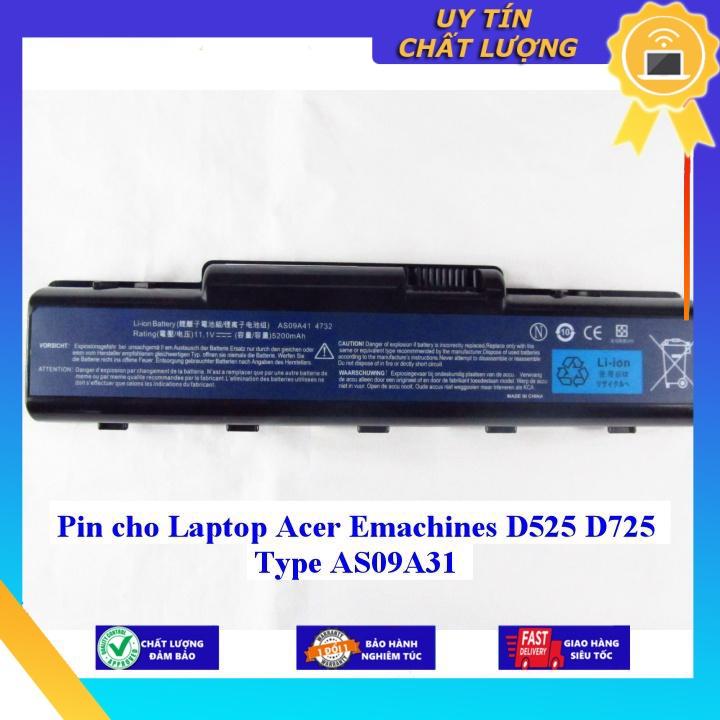 Pin cho Laptop Acer Emachines D525 D725 Type AS09A31 - Hàng Nhập Khẩu  MIBAT285