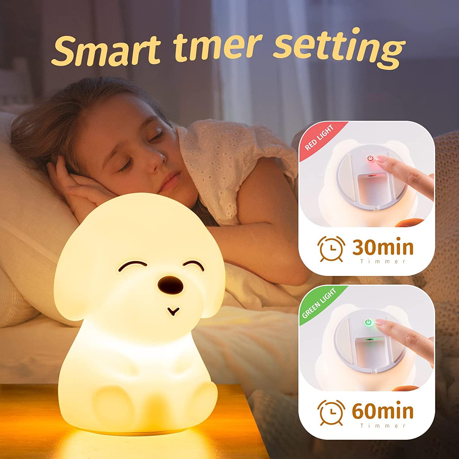 Đèn ngủ dễ thương cho trẻ em, Đèn ngủ, Đèn ngủ cho bé silicon có thể sạc lại