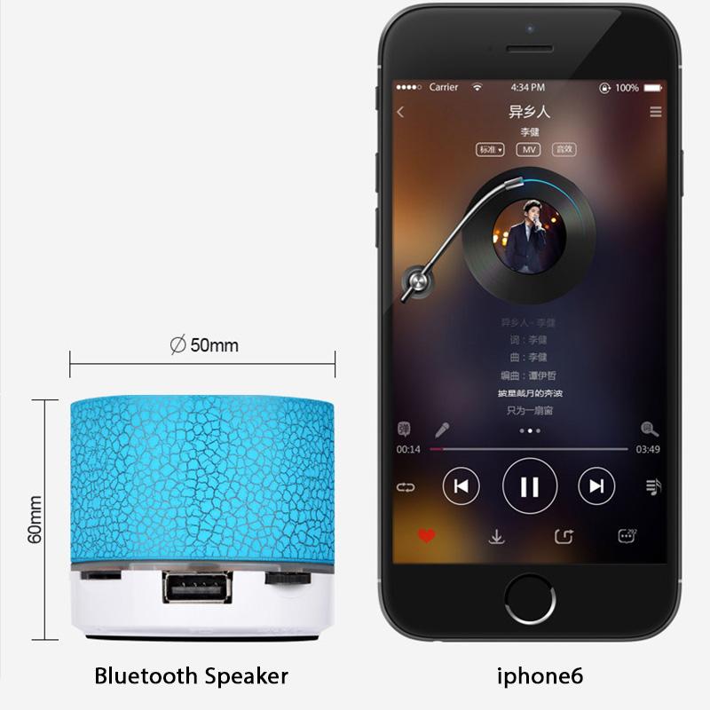 Loa Bluetooth Mini Loa không dây Đèn LED đầy màu sắc Thẻ TF Loa siêu trầm USB Cột âm thanh nhạc MP3 di động cho điện thoại PC Màu sắc: Xám