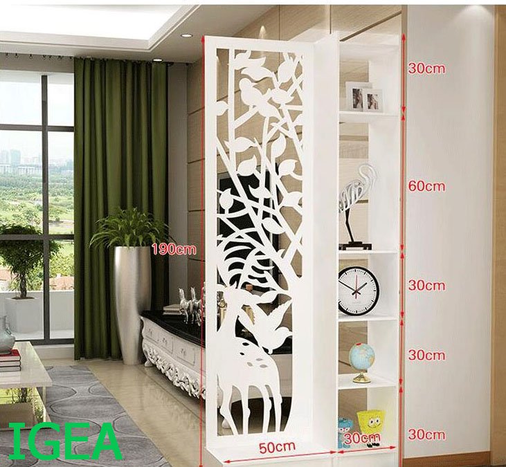 Vách Bình phong Tuần Lộc liền 01 kệ