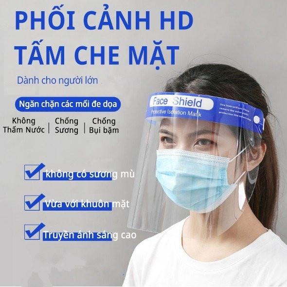 Combo 5 Kính Tấm Che Mặt Chống Dịch, Kính Bảo Hộ, Kính Chắn Giọt Bắn FACE SHIELD Được Tin Dùng