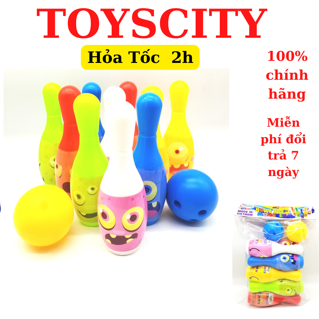 Đồ chơi bowling thử tài bé yêu cho bé từ 2 tuổi  bằng nhựa an toàn Toyscity sato025