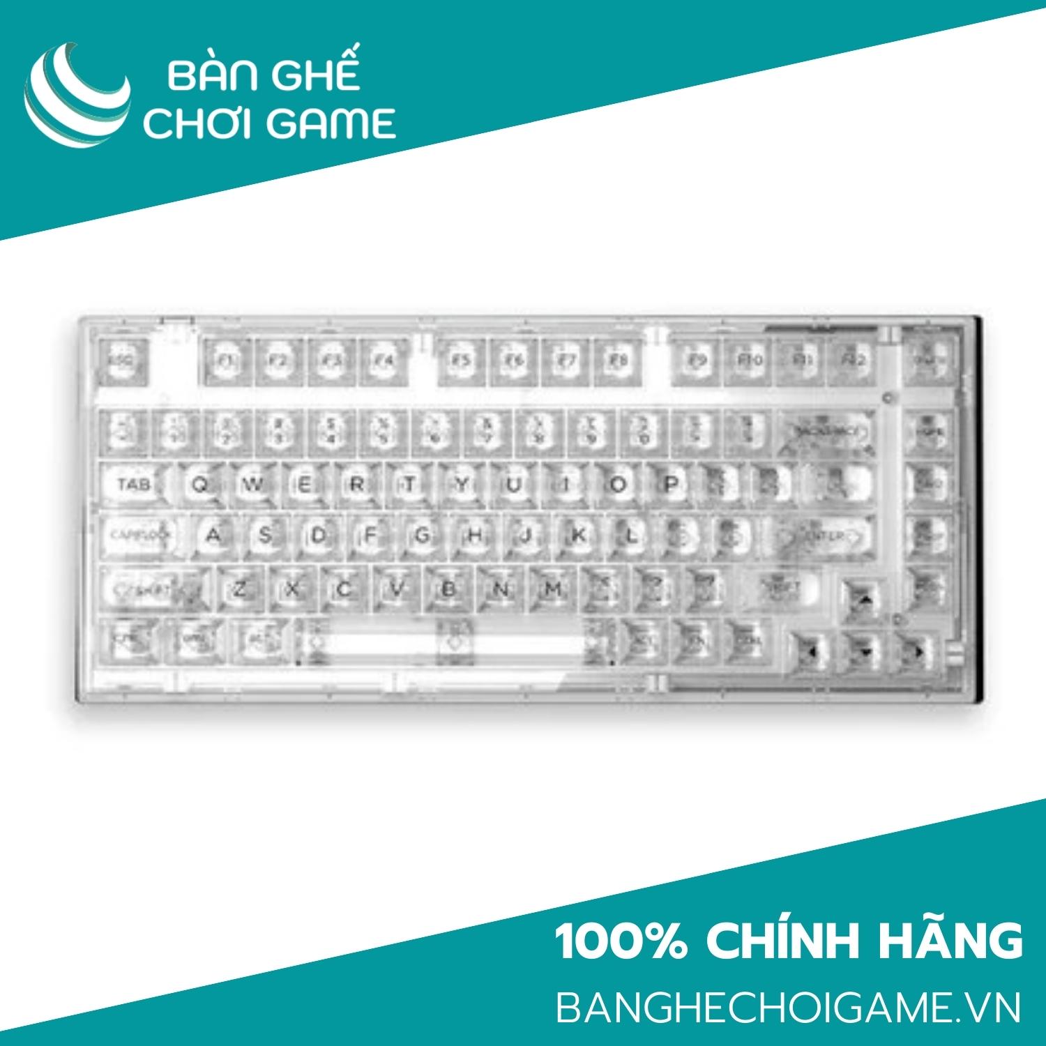 Bàn phím cơ FL-Esports Q75 SAM White 3 Mode - Hàng chính hãng