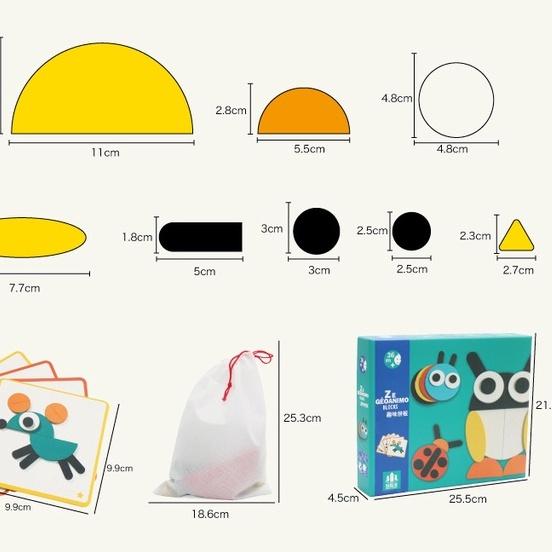 BỘ GHÉP HÌNH ĐỘNG VẬT- GHÉP HÌNH THEO TRANH- ĐỒ CHƠI MONTESSORI