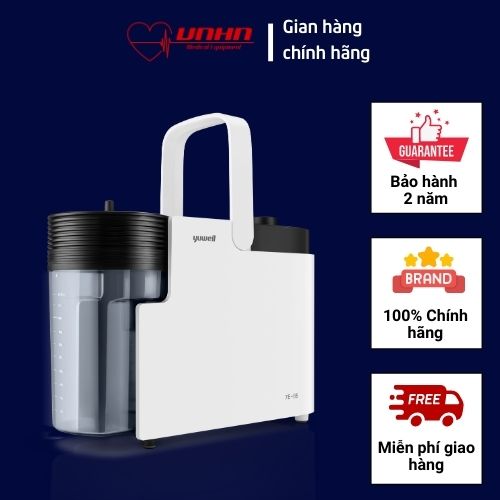 Máy Hút Dịch 1 Bình Công Suất Lớn YUWELL 7E-B5 - Lực hút tương đương máy 7A-23D tại phòng khám, nhỏ gọn, dễ di chuyển - Nhập Khẩu Chính Hãng