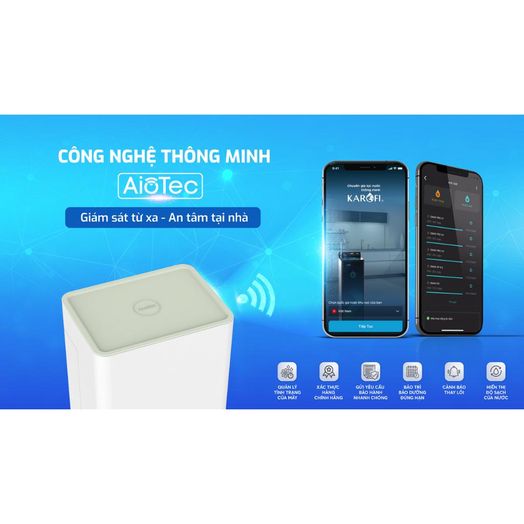 [TẶNG BỘ LÕI] Máy lọc nước để gầm 10 lõi KAROFI KAQ-U98 - Lõi Smax, Đèn Led theo dõi - Miễn phí giao lắp toàn quốc - Hàng Chính Hãng