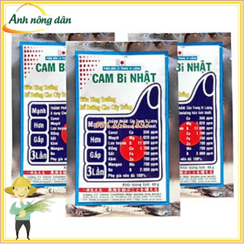 Bộ 3 gói Phân bón vi lượng CAM Bi Nhật Bản - Gói 40g - giàu dinh dưỡng chuyên cho hoa cây cảnh