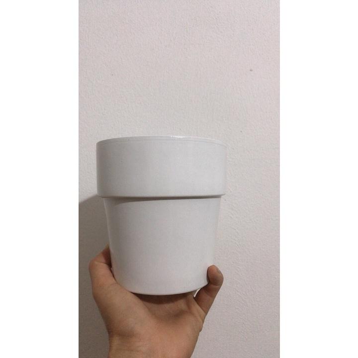 Chậu Sứ Trồng Cây Cao 13cm đường kính 12.5cm