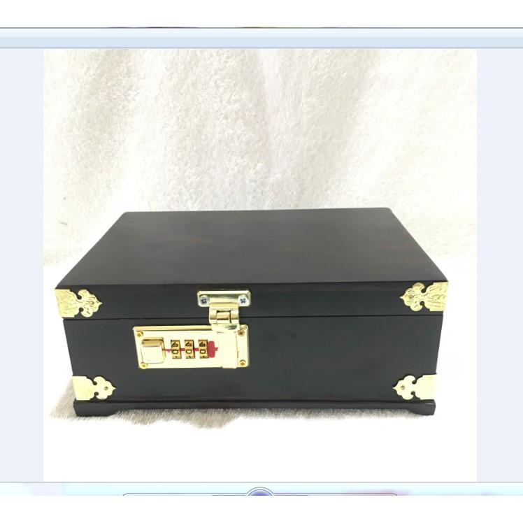 HỘP ĐỰNG TRANG SỨC GỖ MUN CHUẨN 100% LOẠI CAO CẤP KHÓA MÃ SỐ