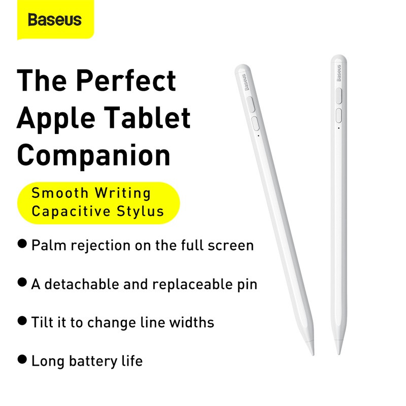 Bút Cảm Ứng Điện Dung Smooth Baseus Cảm Ứng Màn Hình Cho Ipad Pro Air Cho Apple iPad Pencil 2-Hàng chính hãng
