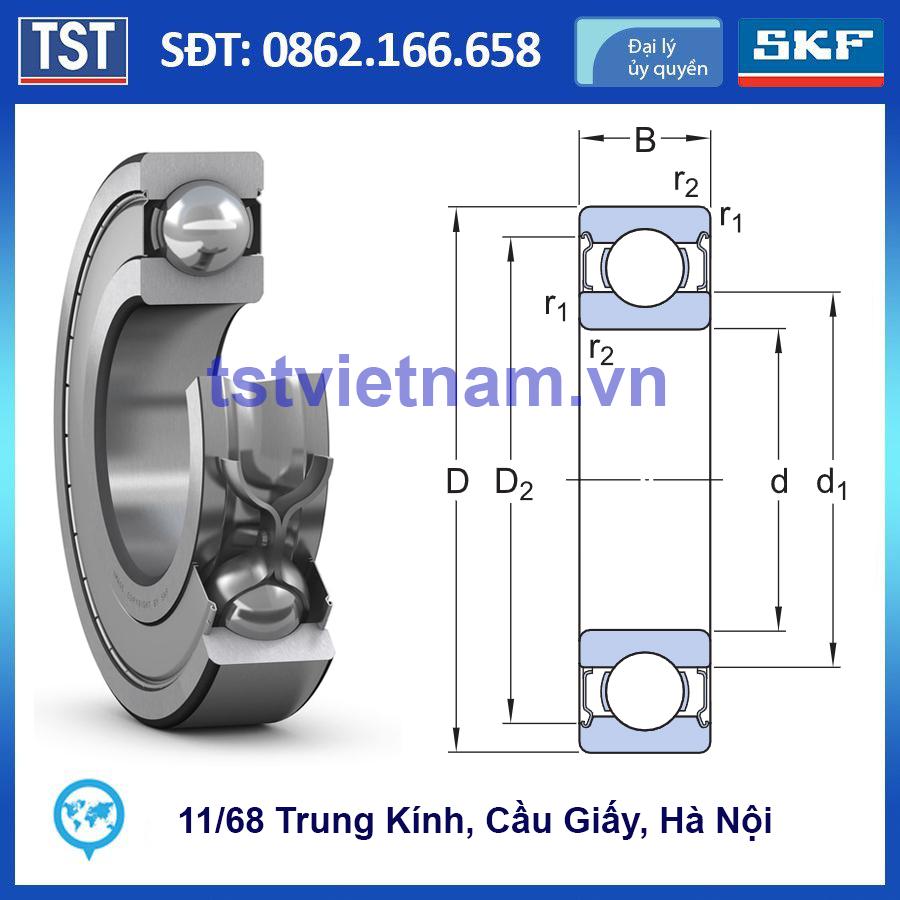 Vòng bi bạc đạn SKF 6203-2Z