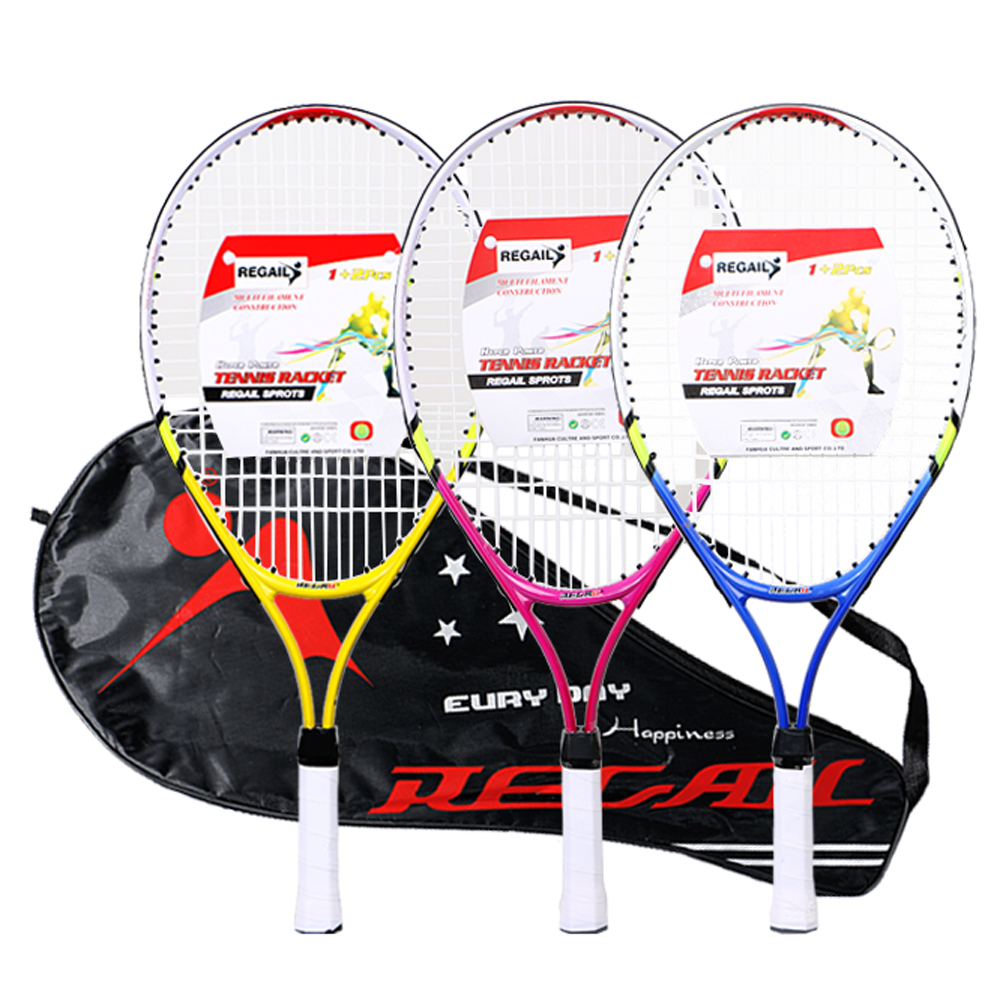 1 chiếc vợt tennis REGAIL dành riêng cho thanh thiếu niên khung hợp kim nhôm với dây nylon chắc chắn