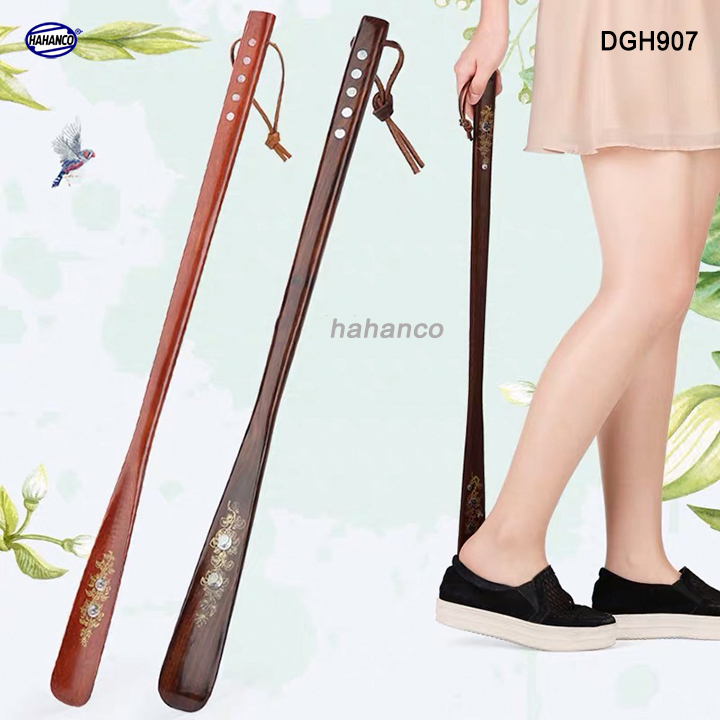 Hình ảnh Đón gót giày cho mọi tư thế gỗ tự nhiên nguyên khối - Dài 55cm (DGH907) Cho giày Nam & Nữ