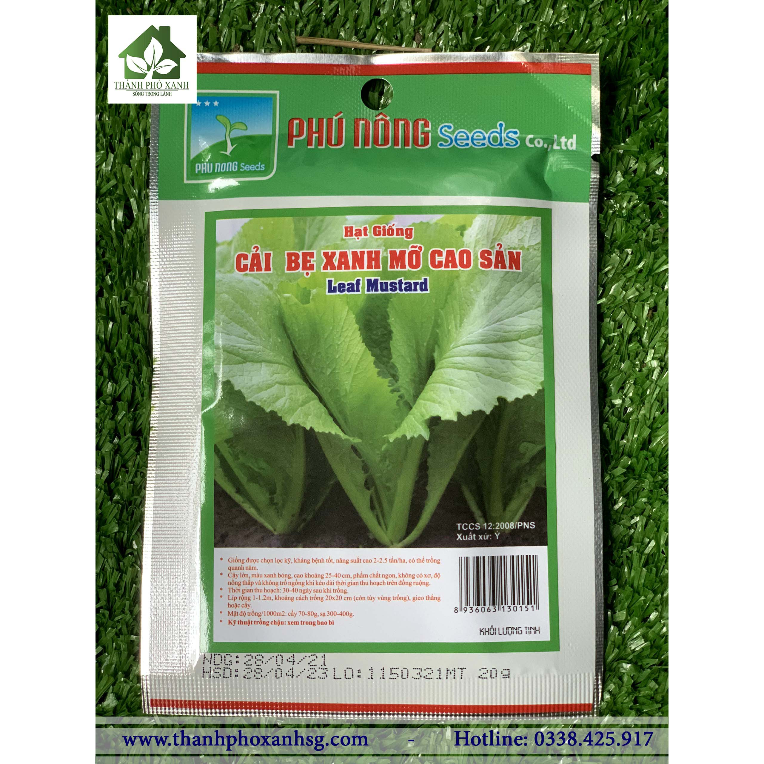 Hạt giống Phú Nông - Cải bẹ xanh mỡ cao sản