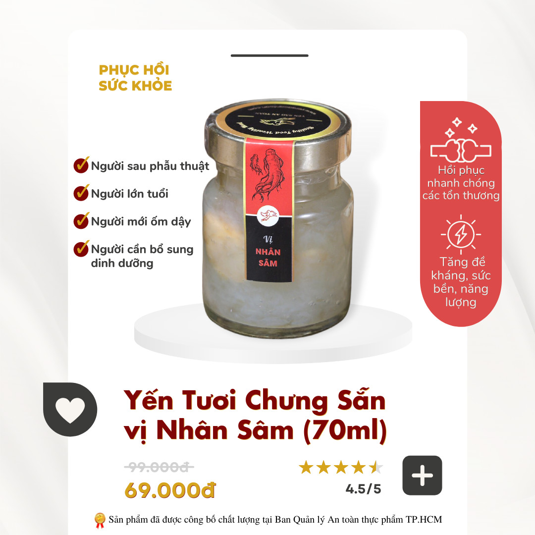 Hộp 6 vị Yến Tươi Chưng Sẵn, Tăng trải nghiệm người dùng yến với đủ các vị: hạt Chia, nhân sâm, đông trùng hạ thảo, hạt sen, nhuỵ hoa nghệ tây, đường phèn và không đường cho người ăn kiêng, tiểu đường. 6 hũ - 70ml