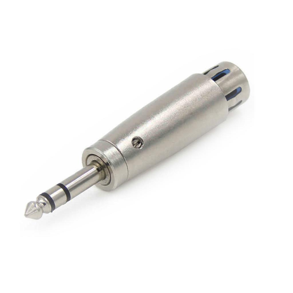 3-Pin XLR Female to 1/4 6.35mm Stereo Male Plug Audio Cable Cord Mic Adapter
