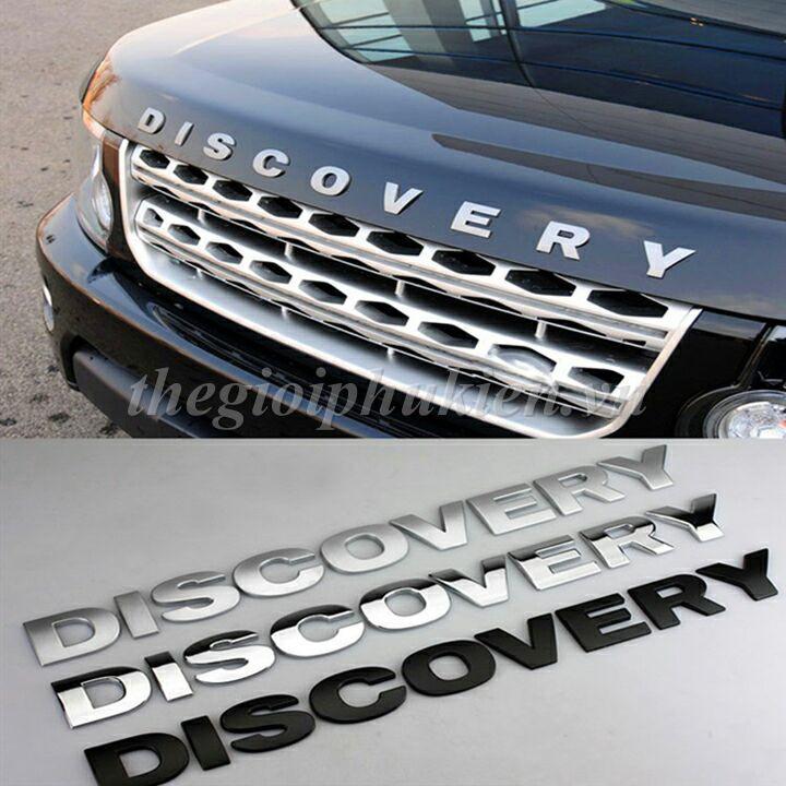 Logo chữ DISCOVERY 3D nổi dán trang trí Ô tô, Xe hơi