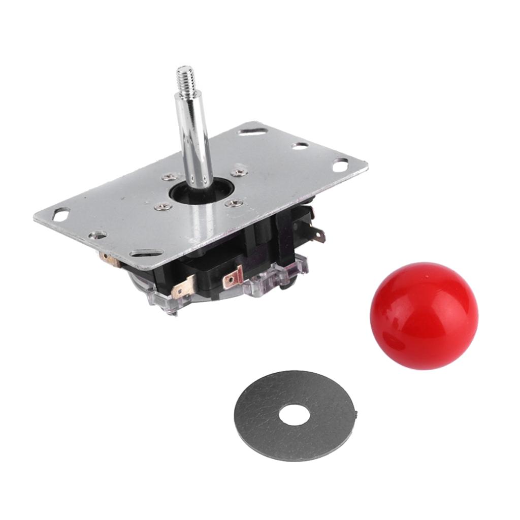 Game Console Triangle Rocker Arcade Handle Joystick w/ Red Ball Short Shaft