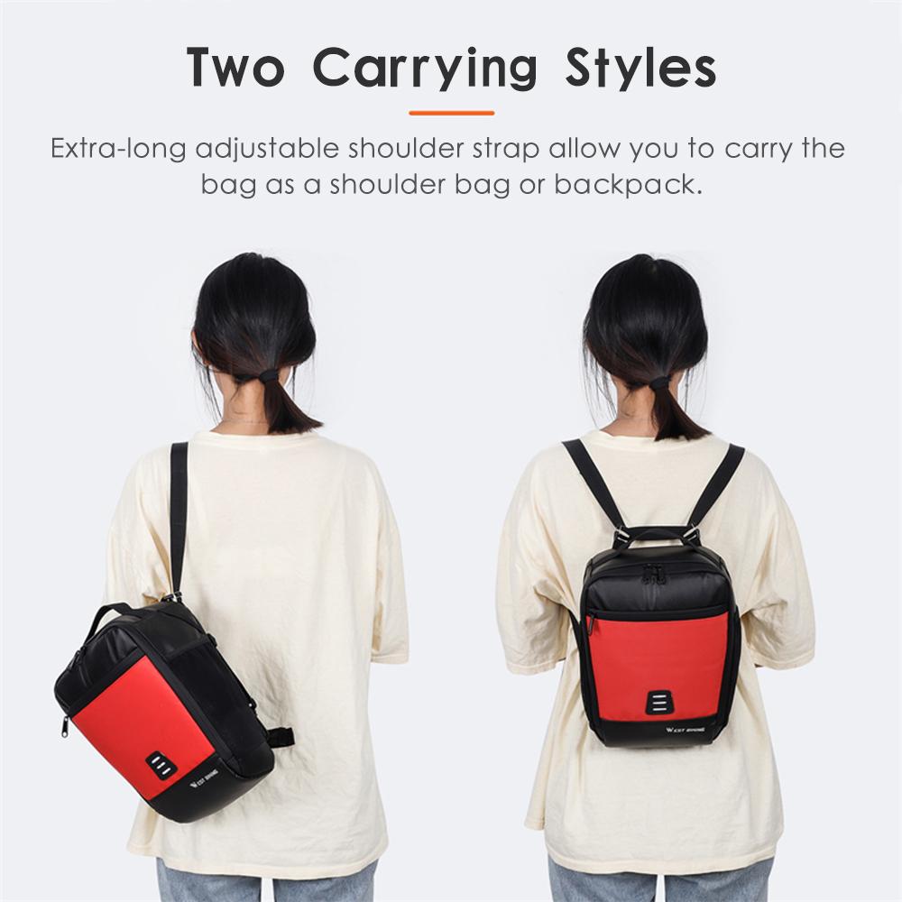 WEST BIKING 7.3L Bike Handlebar Bag Waterproof Bicycle Front Bag Cycling Basket Bag Scooter Handlebar Bag with Water Bottle Holder