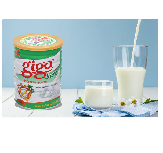 Sữa bột giúp phòng ngừa loãng xương, xơ vữa động mạch và tiểu đường GIGO SURE Hồng sâm 900 Gr (JISENG)