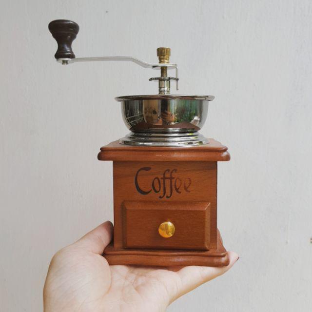 Máy xay cà phê gỗ cực vintage