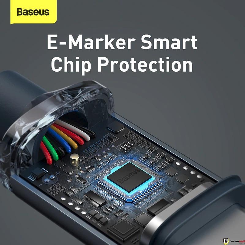 Baseus -BaseusMall VN Cáp Sạc Nhanh C to C 100W Baseus Crystal Shine Series Data PD Fast Charging QC 4.0