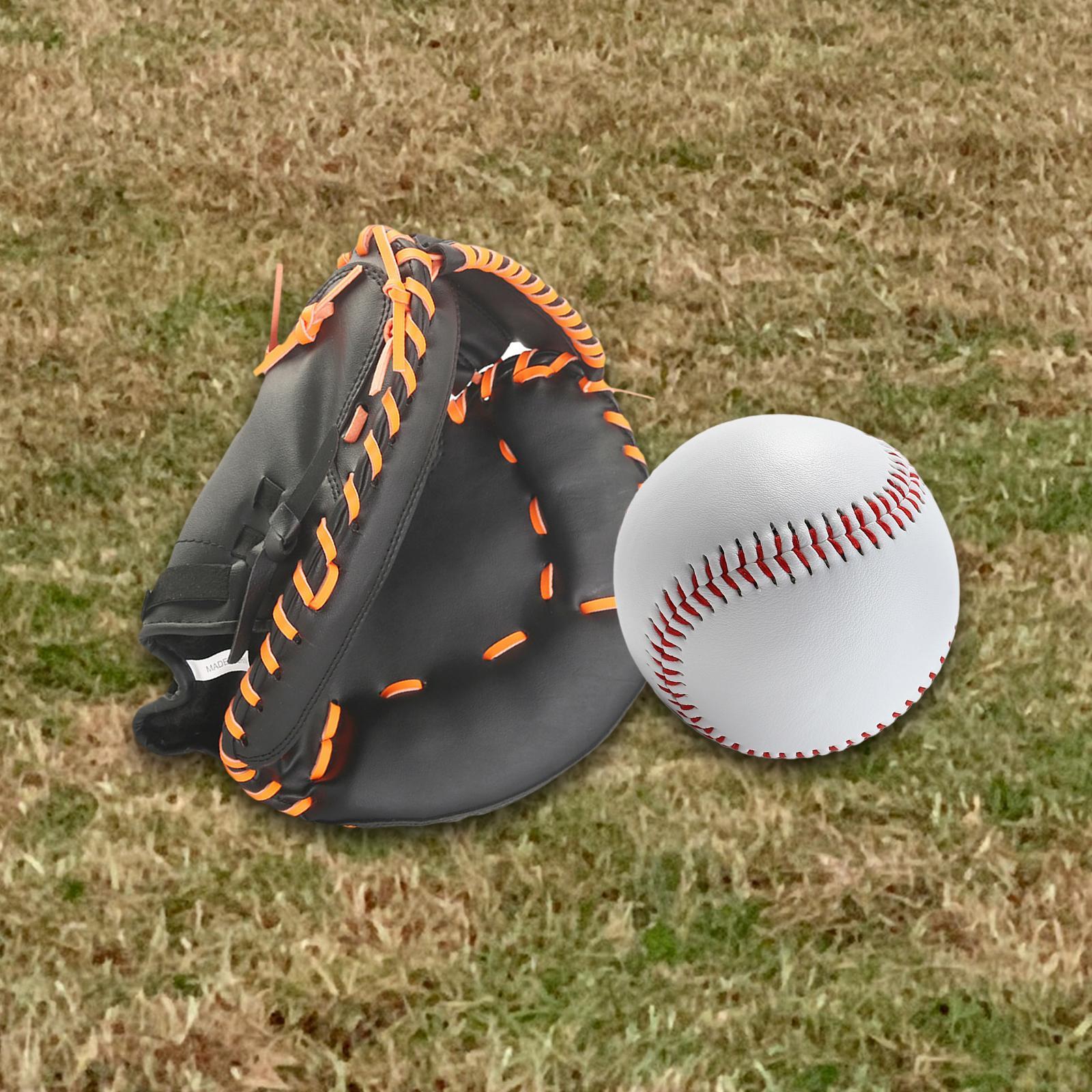 Baseball Catcher Glove Infield Gloves Durable Baseball Mitts Baseball Softball Glove Sports Batting Gloves for Unisex Match Exercise Practice