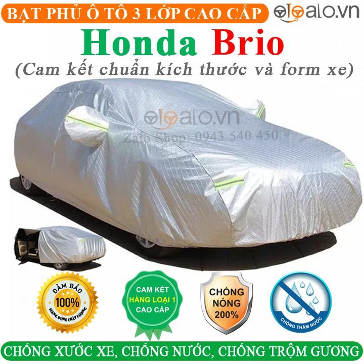 Bạt Phủ dành cho Ô Tô Honda Brio Cao Cấp 3 Lớp Chống Nắng Nóng Chống Nước Chống xước
