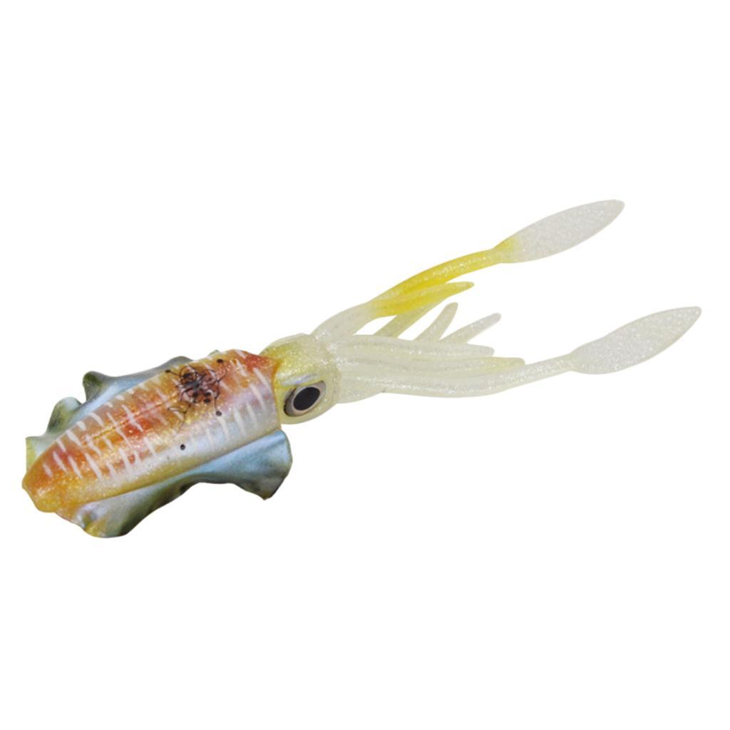 Luminous Soft Artificial Squid Skirt Lure Saltwater Fishing Tackles 15cm
