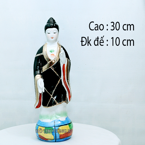 Tượng Địa Mẫu Nương Nương đứng - gốm sứ