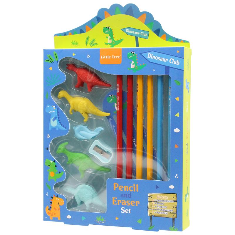 Bộ Dụng Cụ Học Tập Khủng Long Dinosaur Club - Little Tree GP8012-E (13 Chi Tiết)