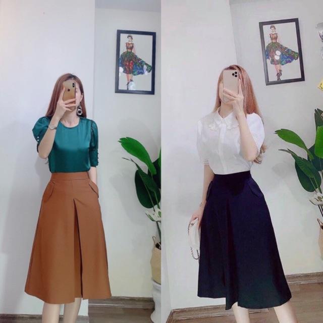 QUẦN GIẢ VÁY CÓ TÚI KHOÁ KÉO SAU