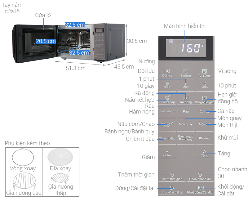 Lò Vi Sóng Panasonic NN-CT66MBYUE , 27 lít - bảo hành tại nhà 12 tháng - Hàng chính hãng